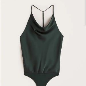 Satin Cowl Neck Body Suit
